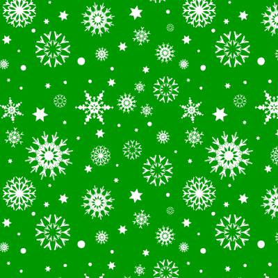 Печать "Новогодние фоны - Снежинки на зеленом-1"